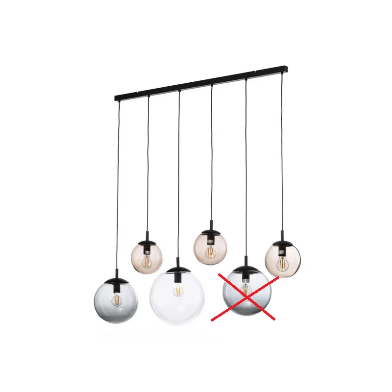 B-Ware TK Lighting Hängeleuchte Esme Hängelampe LED Glas multicolor SIEHE TEXT/FOTO
