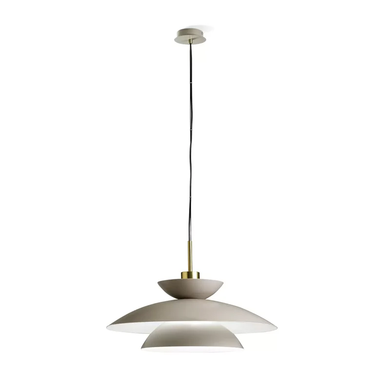 B-Ware miloox by Sforzin Hängeleuchte Kloé Hängelampe Lampe taubengrau Ø 60 cm Metall