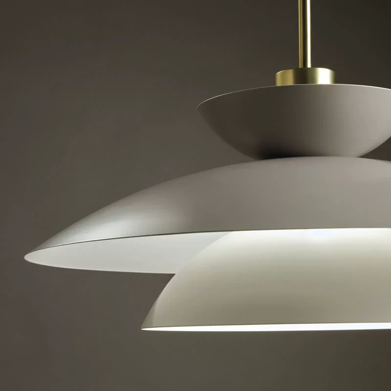 B-Ware miloox by Sforzin Hängeleuchte Kloé Hängelampe Lampe taubengrau Ø 60 cm Metall