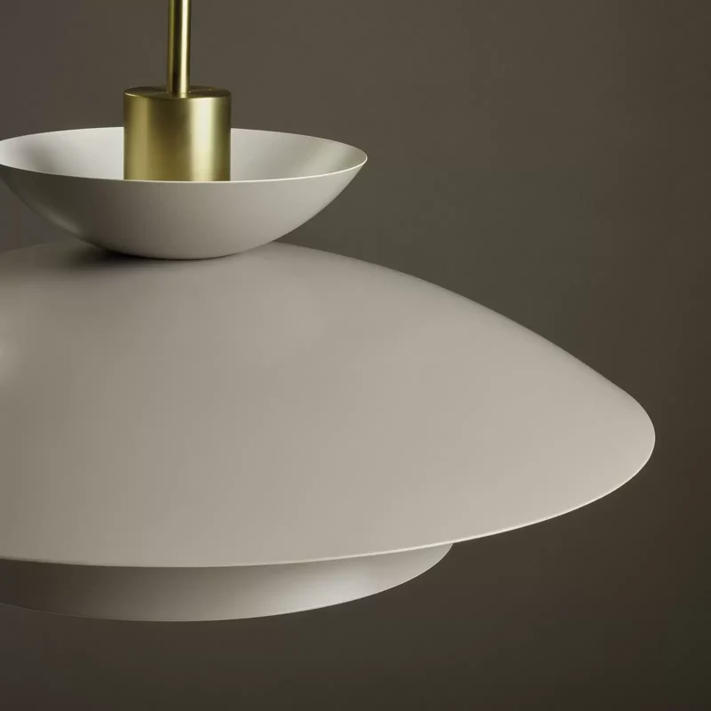 B-Ware miloox by Sforzin Hängeleuchte Kloé Hängelampe Lampe taubengrau Ø 60 cm Metall