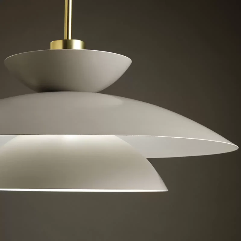 B-Ware miloox by Sforzin Hängeleuchte Kloé Hängelampe Lampe taubengrau Ø 60 cm Metall