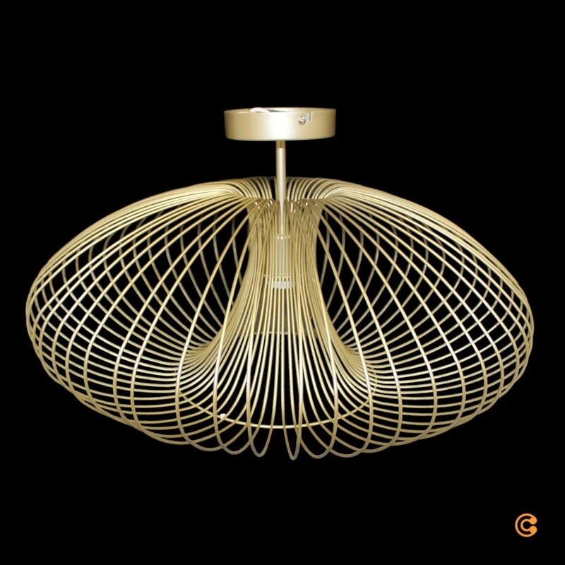 B-Ware FABAS LUCE Deckenleuchte Lampe Fassa gold edelmatt Metall Ø 60 cm Möbel Leuchte