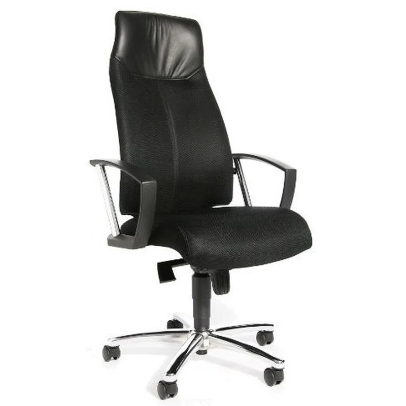 B-Ware Topstar Bürostuhl Drehstuhl Sitzmöbel HIGH SIT UP Stoff schwarz Kopfstütze Chrom