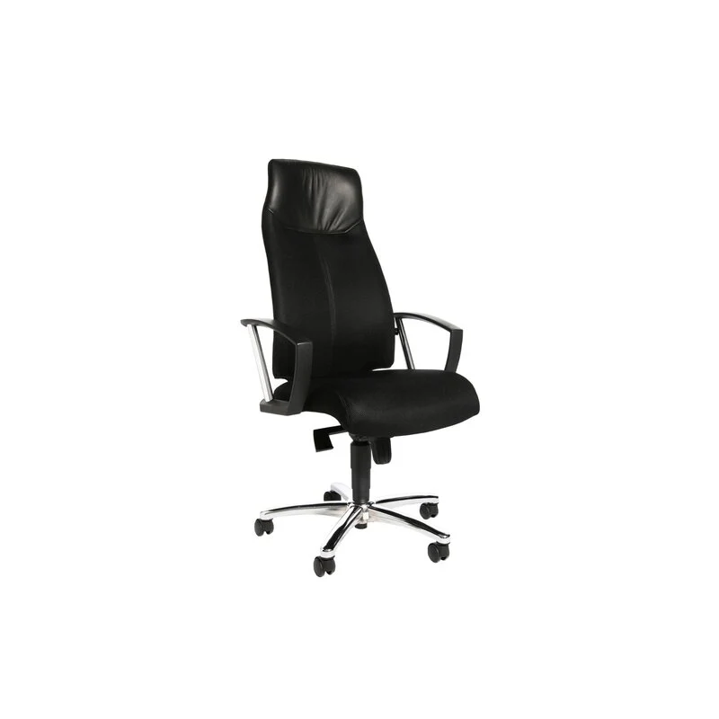 B-Ware Topstar Bürostuhl Drehstuhl Sitzmöbel HIGH SIT UP Stoff schwarz Kopfstütze Chrom