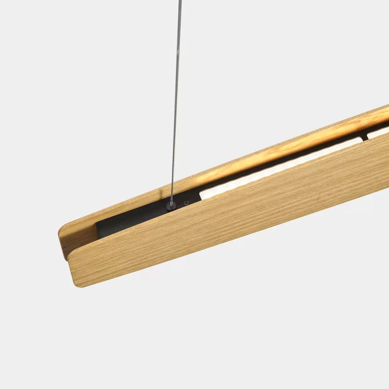 B-Ware Quitani Pendelleuchte Hängeleuchte LED Holz Eiche warmweiß Esszimmer Wohnzimmer