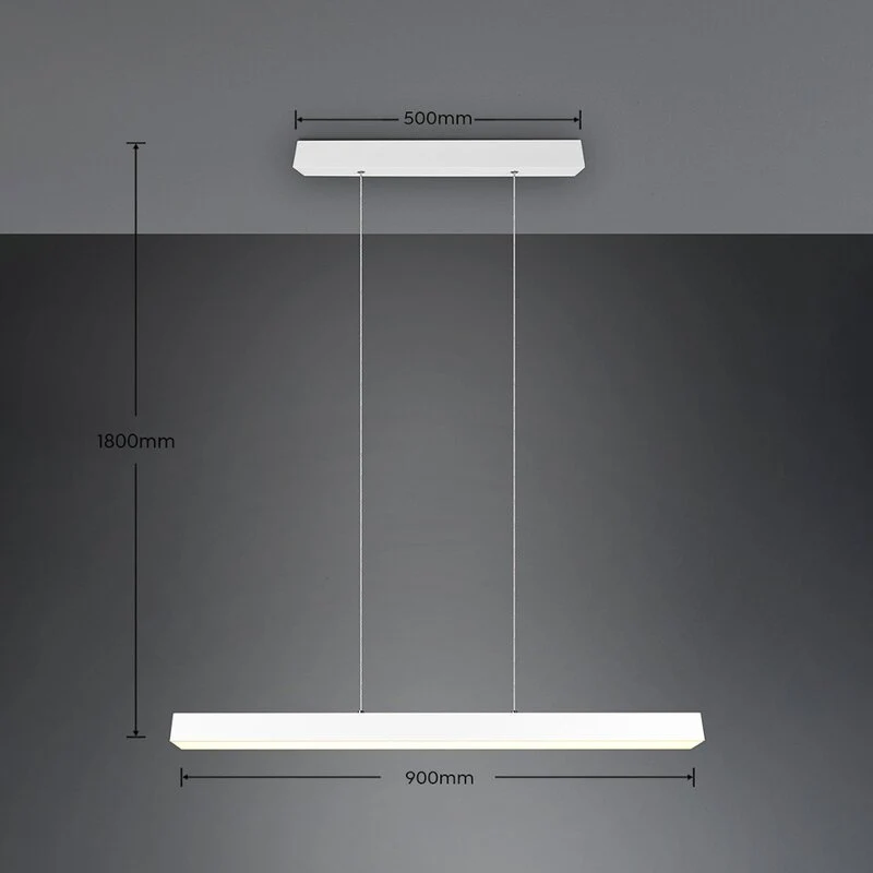 B-Ware TRIO LIGHTING LED-Pendelleuchte Paros DUOline balken weiß matt Hängelampe Lampe