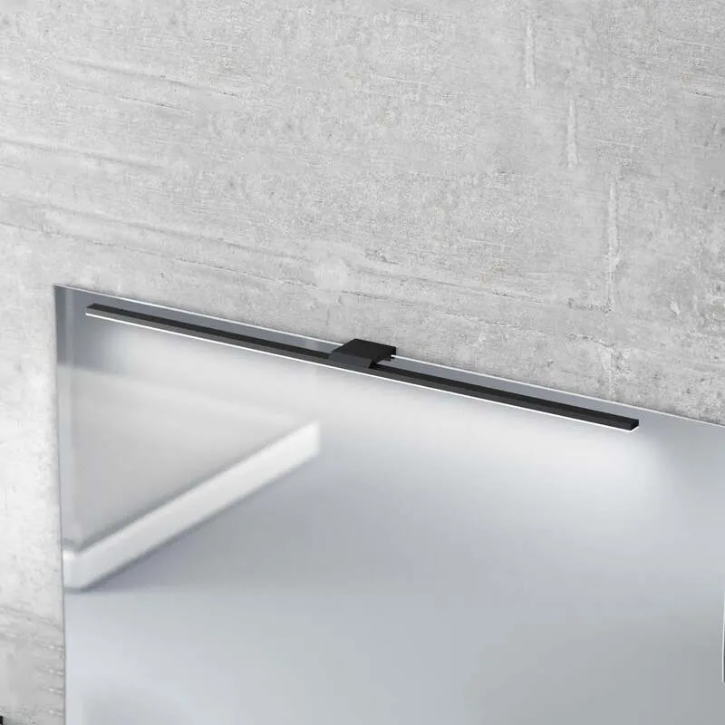 B-Ware MCJ LED-Spiegelleuchte Triga IP44 schwarz 80 cm 3.000K Spiegelleuchte Lampe Spot