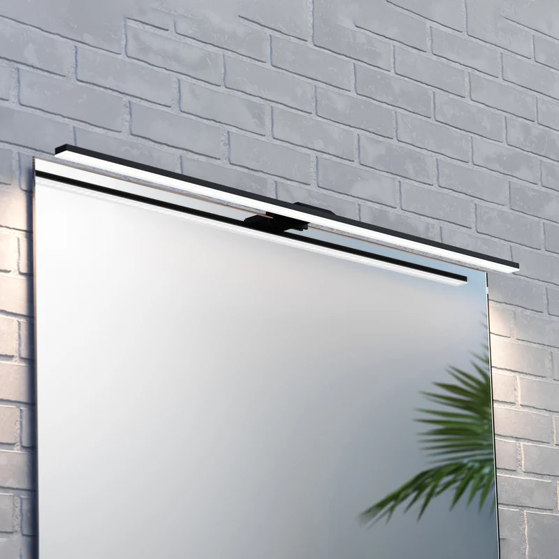 B-Ware MCJ LED-Spiegelleuchte Triga IP44 schwarz 80 cm 3.000K Spiegelleuchte Lampe Spot
