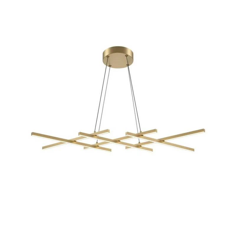 B-Ware Maytoni LED Hängeleuchte Pendelleuchte Halo messing weiß Aluminium dimmbar