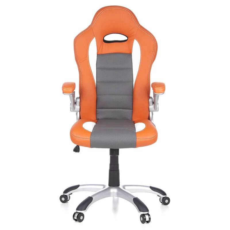B-Ware hjh OFFICE Gaming Stuhl Chefsessel Bürostuhl orange weiß Kunstleder