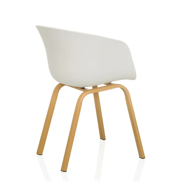 B-Ware hjh LIVING Esszimmerstuhl OSLO W Schalenstuhl Stuhl weiß 4 STÜCK