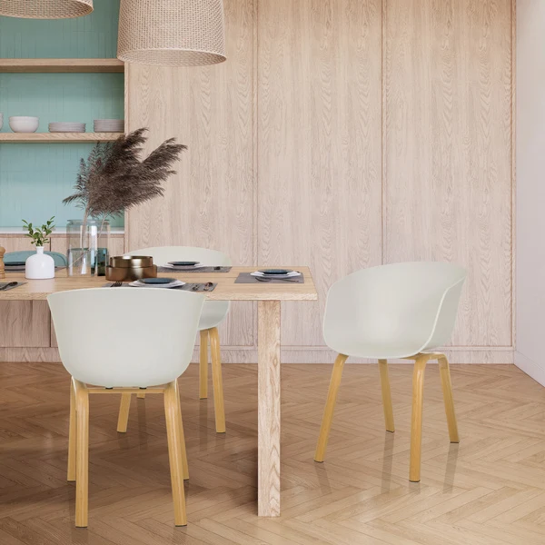 B-Ware hjh LIVING Esszimmerstuhl OSLO W Schalenstuhl Stuhl weiß 4 STÜCK