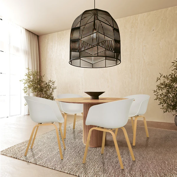B-Ware hjh LIVING Esszimmerstuhl OSLO W Schalenstuhl Stuhl weiß 4 STÜCK