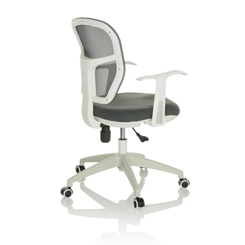B-Ware hjh OFFICE Bürostuhl Drehstuhl Schreibtischstuhl Netzstoff Stoff Armlehne grau
