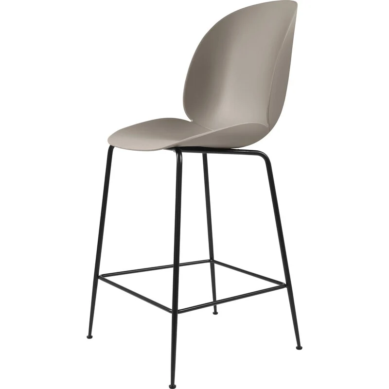 B-Ware GUBI Beetle Barhocker Hocker 65 Schwarz Beige Küchenstuhl