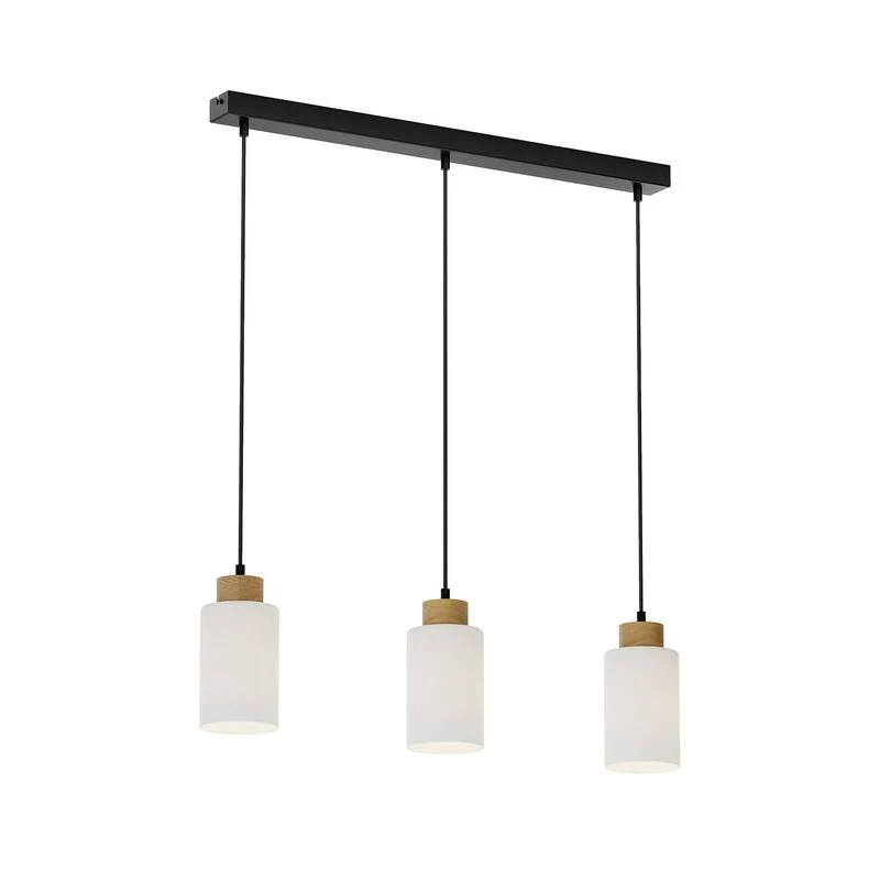 B-Ware Envostar Talia Pendelleuchte Pendelleuchte Lampe 3-fl E27 linea Eiche weiß schwa