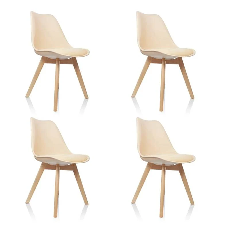B-Ware hjh OFFICE Besucherstuhl Schalenstuhl SCANDI Esszimmerstuhl Kunststoff beige 16