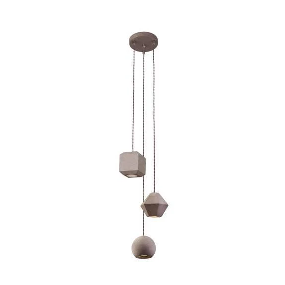 B-Ware Nowodvorski Lighting Hängeleuchte Hängelampe Geometric III aus Beton dreiflam437