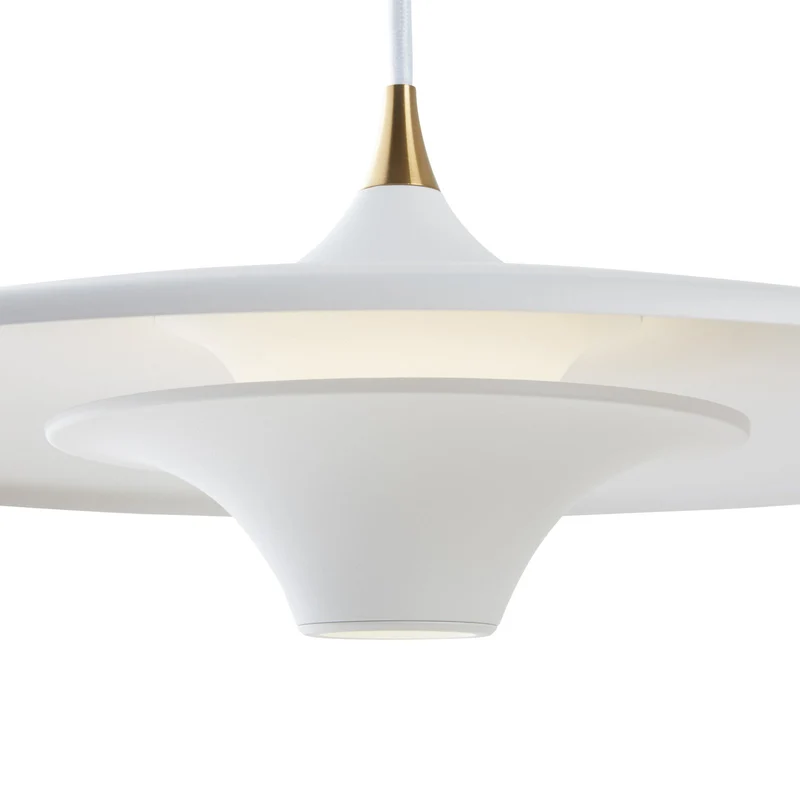 B-Ware LOOM DESIGN Hängeleuchte Pendelleuchte LED Lampe Moja Aluminium Messing weiß