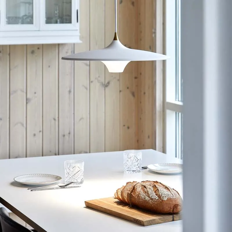 B-Ware LOOM DESIGN Hängeleuchte Pendelleuchte LED Lampe Moja Aluminium Messing weiß