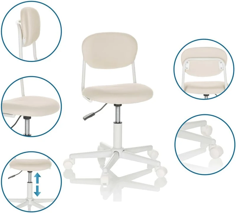 B-Ware hjh OFFICE Kinder Jugend Bürostuhl Drehstuhl Schreibtischstuhl Kiddy Base Beige