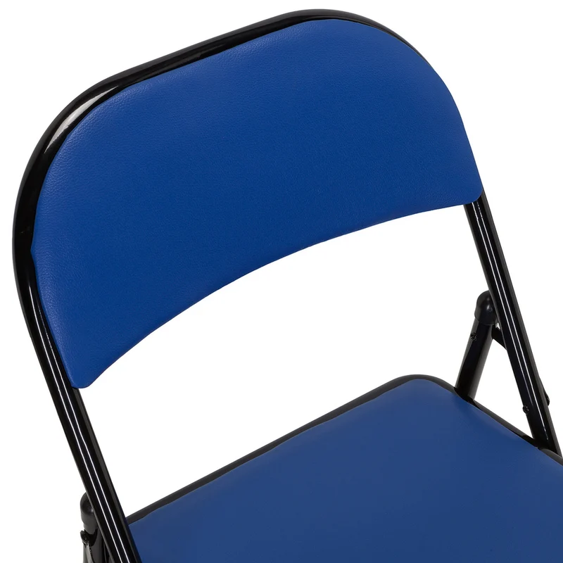 B-Ware hjh OFFICE Klappstuhl Stuhl Konferenzstuhl blau Kunstleder TUDELA 821