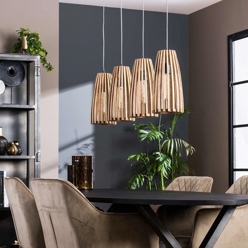 B-Ware no name Hängeleuchte Großbergen Leuchte Lampe Hängelampe aus Mangoholz