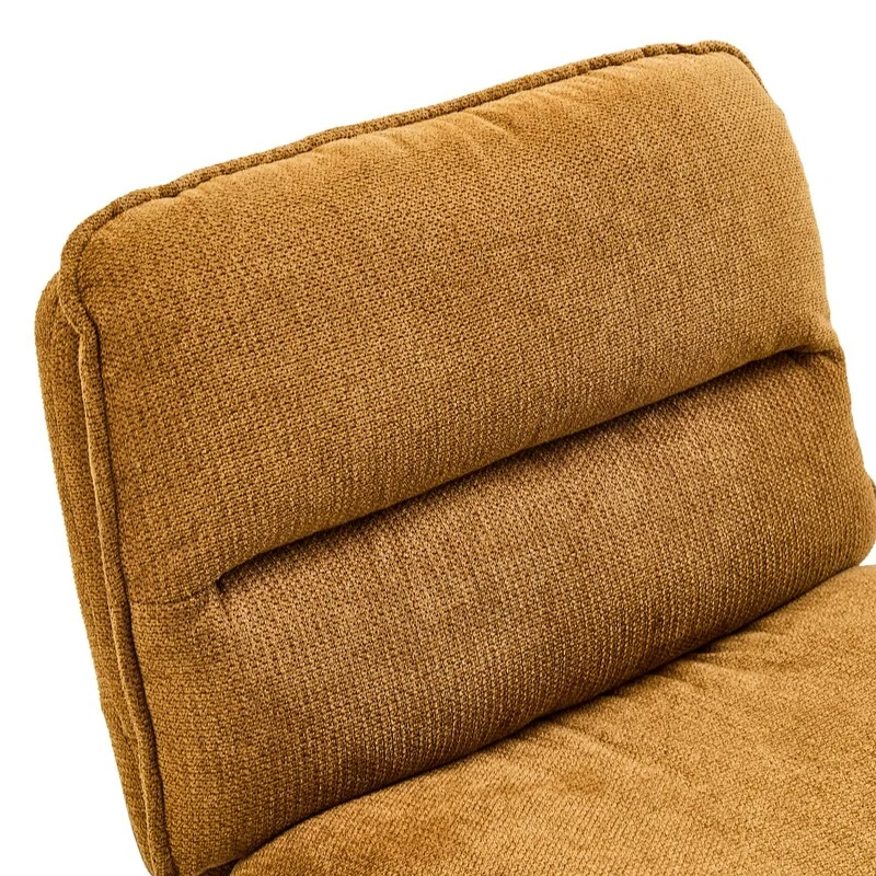 B-Ware hjh LIVING Loungesessel Sessel Schneidersitzstuhl Criss-Cross 20 Stoff Braun