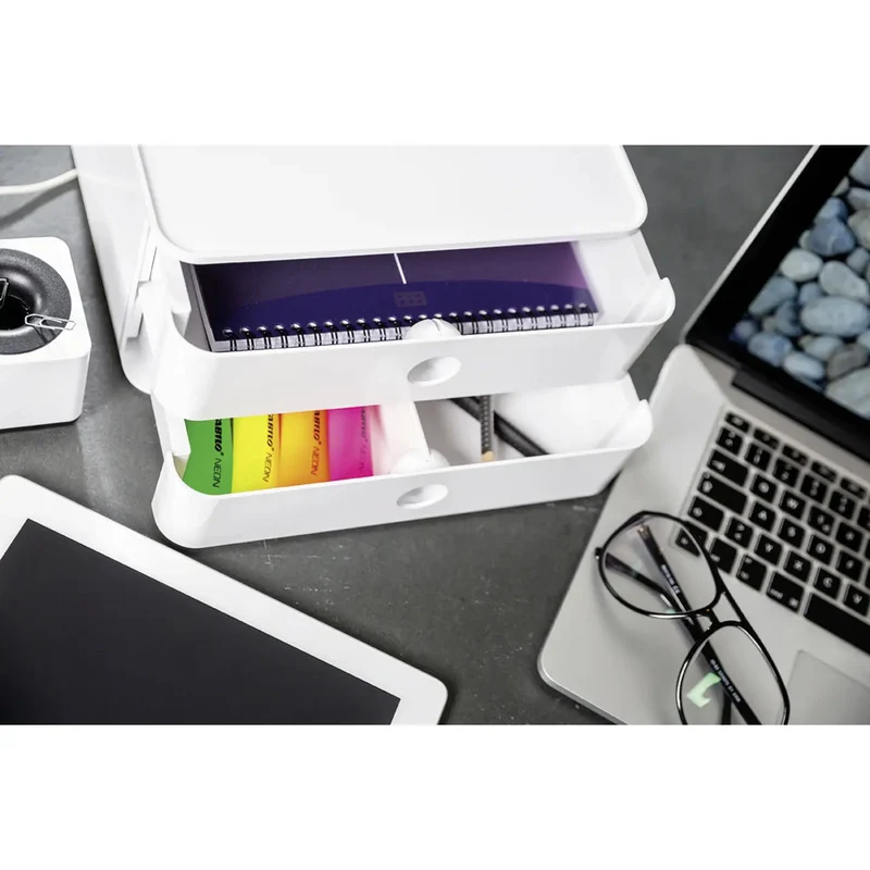 B-Ware HAN Smart-Box Allison Weiss 2 Schubladen stapelbar 260x125x195mm rutschfest