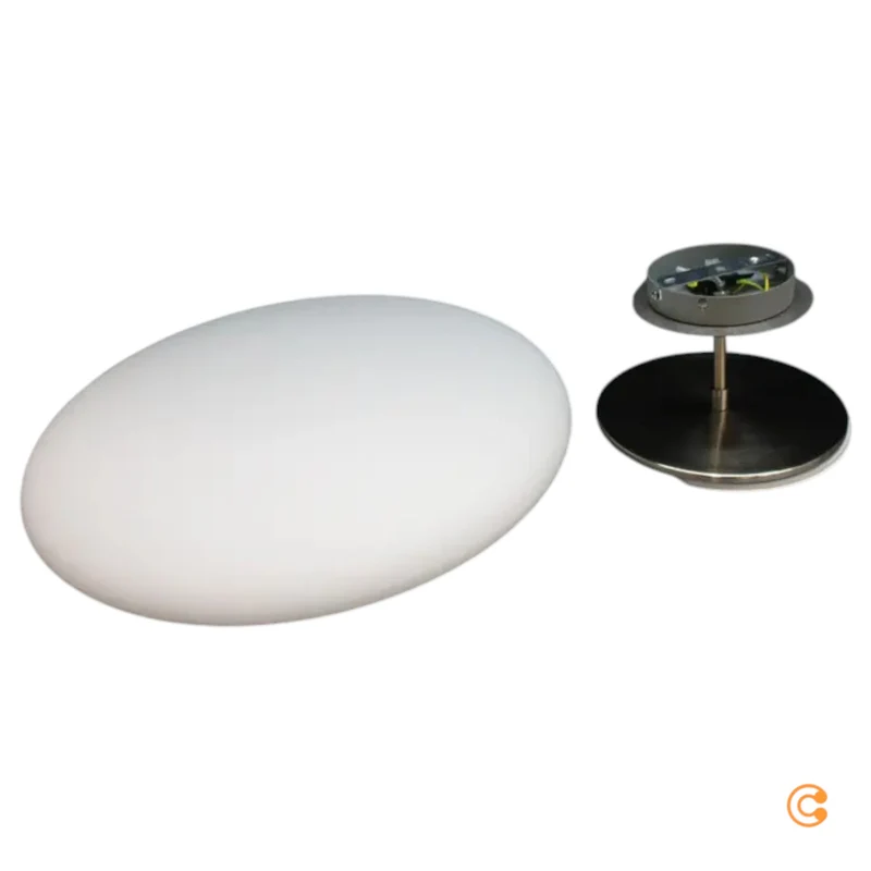 Lindby Deckenleuchte Deckenlampe LED Gunda Glas opalweiß dimmbar Wohnzimmer