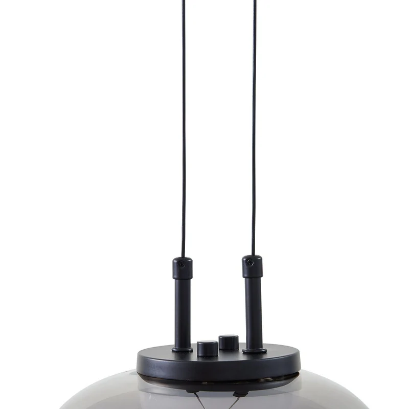 B-Ware Lucande LED Hängeleuchte Pendellampe Lampe rauchgrau Glas höhenverstellbar
