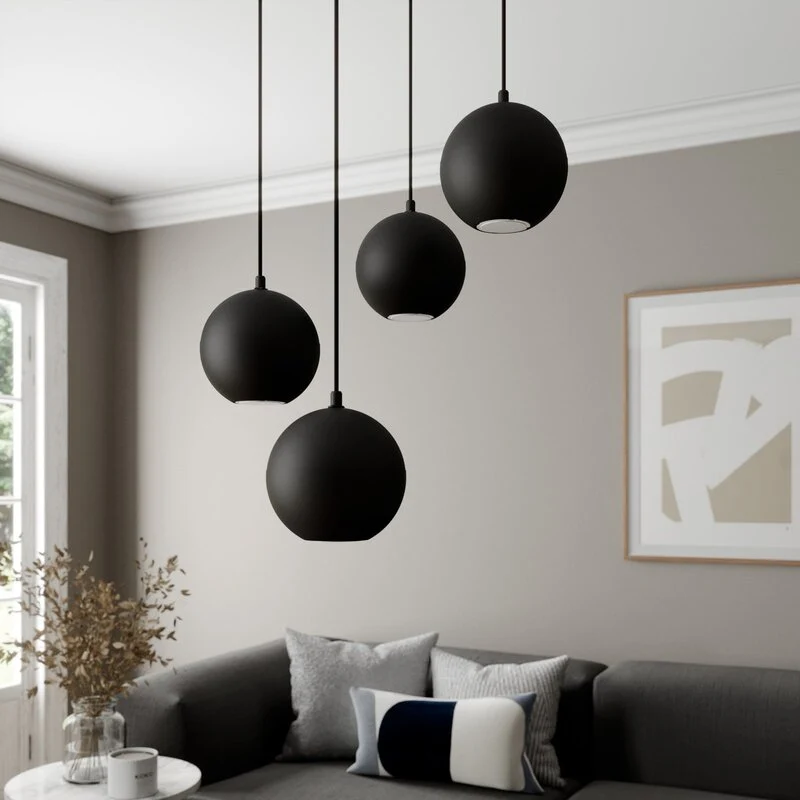 B-Ware Euluna Pendelleuchte Hängelampe Midnight LED vierflammig Deckenlampe Leuchte