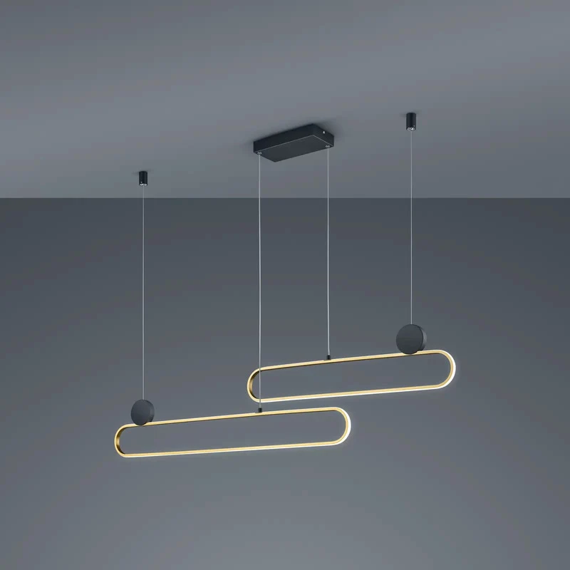 B-Ware Trio Lighting LED-Hängeleuchte Grant dimmbar CCT messing Deckenlampe Pendellampe