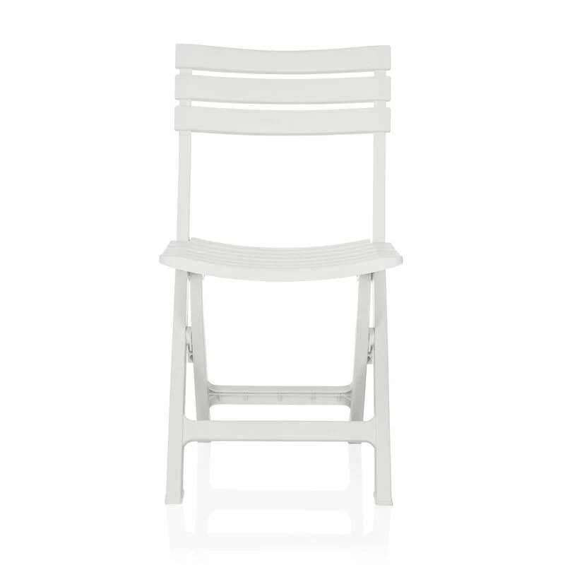 B-Ware hjh LIVING Outdoorstuhl Klappstuhl Gartenstuhl Campingstuhl Weiß Kunststoff