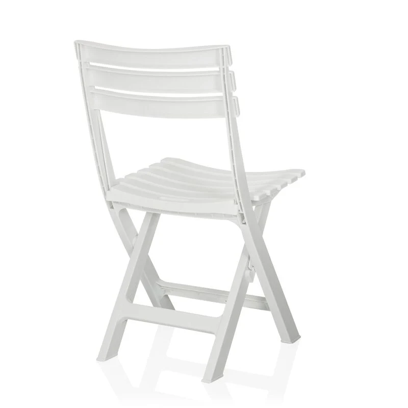 B-Ware hjh LIVING Outdoorstuhl Klappstuhl Gartenstuhl Campingstuhl Weiß Kunststoff