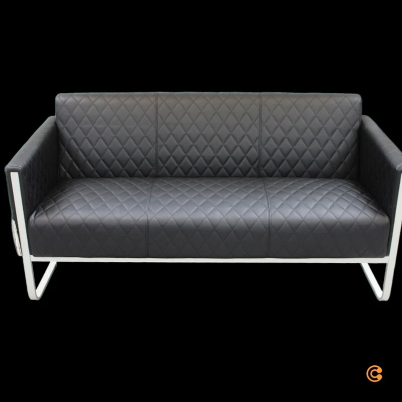 D-Ware Hjh Office Loungesofa ARUBA STEP Gestell lichtgrau Kunstleder SIEHE TEXT/FOTO