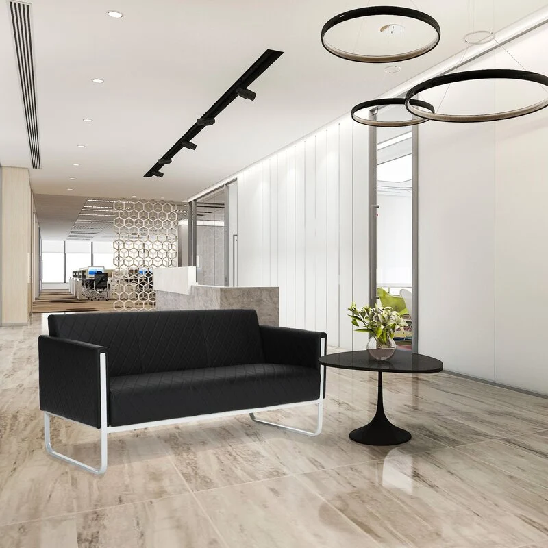 D-Ware Hjh Office Loungesofa ARUBA STEP Gestell lichtgrau Kunstleder SIEHE TEXT/FOTO