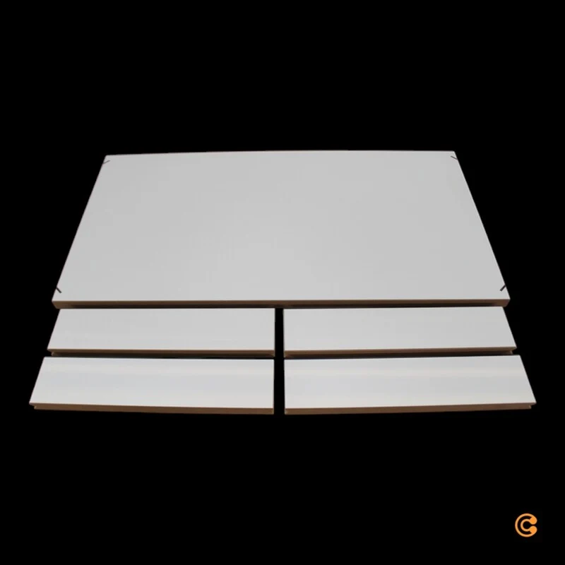 B-Ware Tojo Mehrfach Grundmodul Abschlusselement Regal Erweiterung Möbelmodul Holz weiß