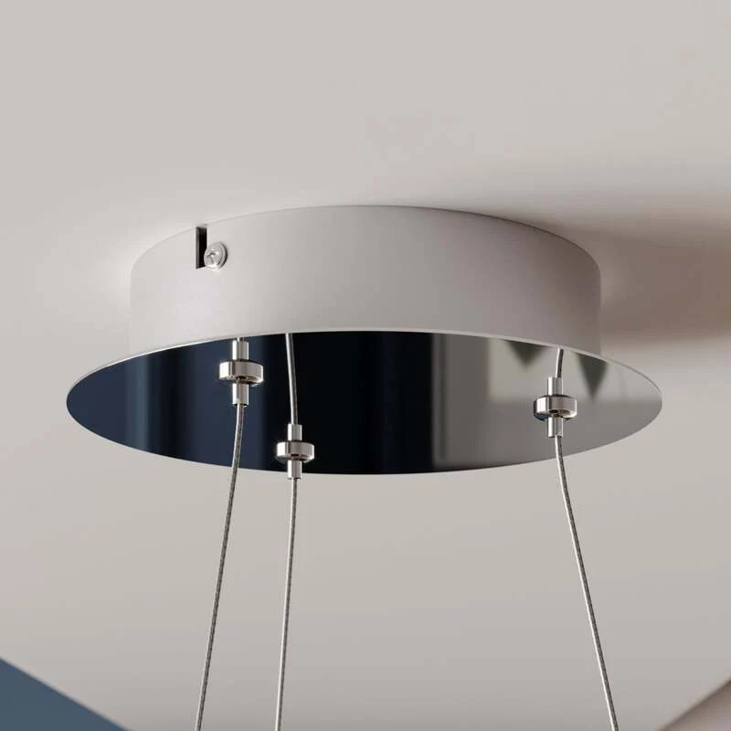 B-Ware Lucande Pendelleuchte Hängelampe LED chrom dimmbar warmweiß Acryl Metall 50 cm