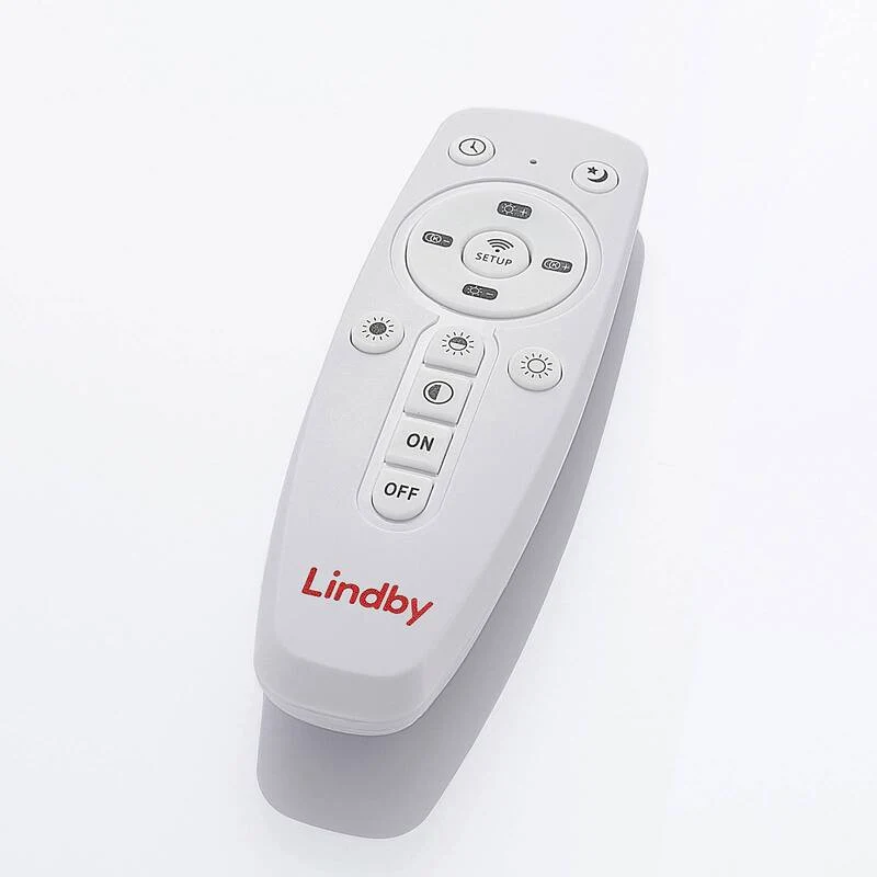 B-Ware Lindby Deckenlampe Deckenleuchte LED Lampe Narima silber Fernbedienung dimm222