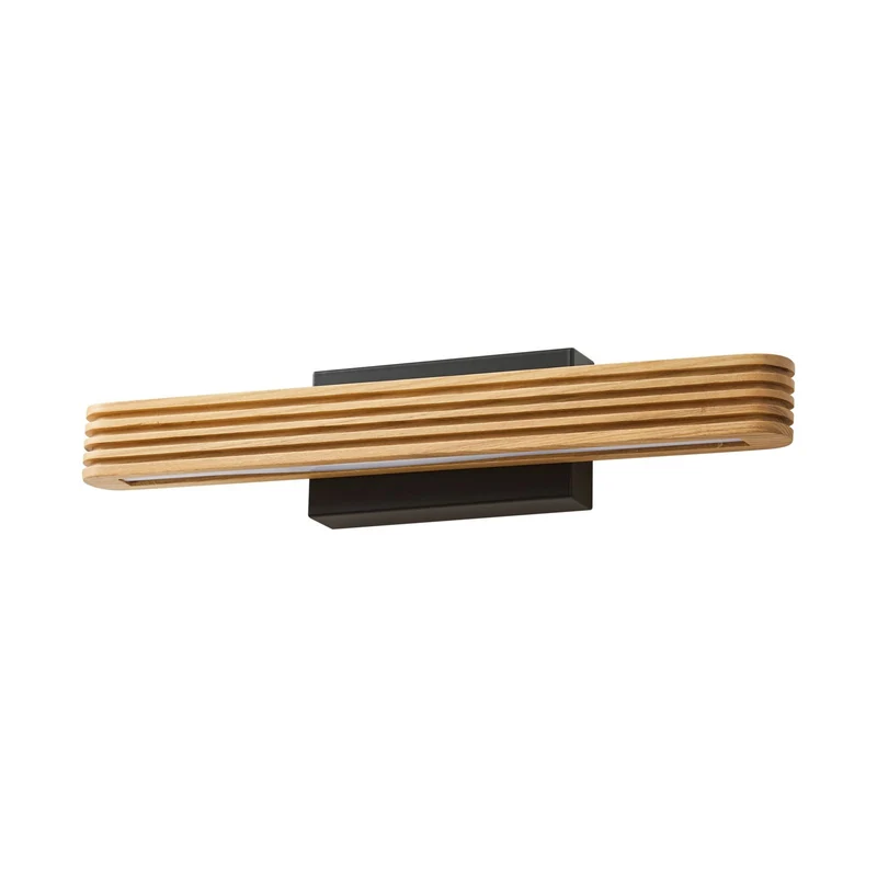 B-Ware Lucande Wandleuchte Wandlampe LED Holz schwarz Lieske Beleuchtung Innenbereich