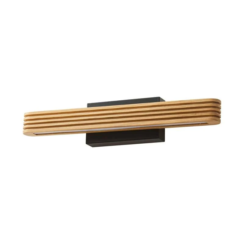 B-Ware Lucande Wandleuchte Wandlampe LED Holz schwarz Lieske Beleuchtung Innenbereich