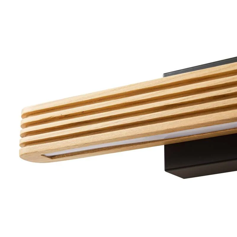 B-Ware Lucande Wandleuchte Wandlampe LED Holz schwarz Lieske Beleuchtung Innenbereich