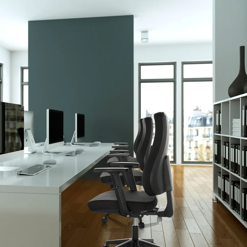 B-Ware hjh OFFICE Profi Bürostuhl Drehstuhl MATHES Chefsessel schwarz ergonomisch