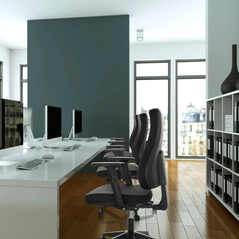 B-Ware hjh OFFICE Profi Bürostuhl Drehstuhl MATHES Chefsessel schwarz ergonomisch
