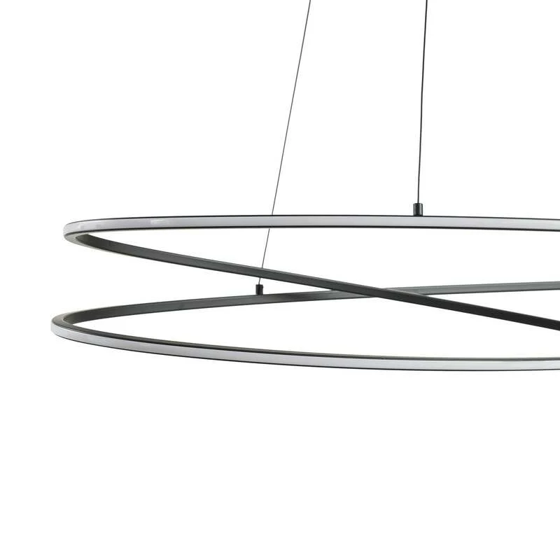 B-Ware Lucande LED Hängeleuchte Pendelleuchte Beleuchtung schwarz dimmbar 100cm