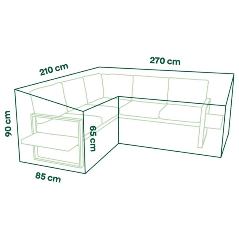B-Ware Siena Garden Hülle Gartenmöbel Polyester Beige 270x210x85xH65/90 W33937 Schutz