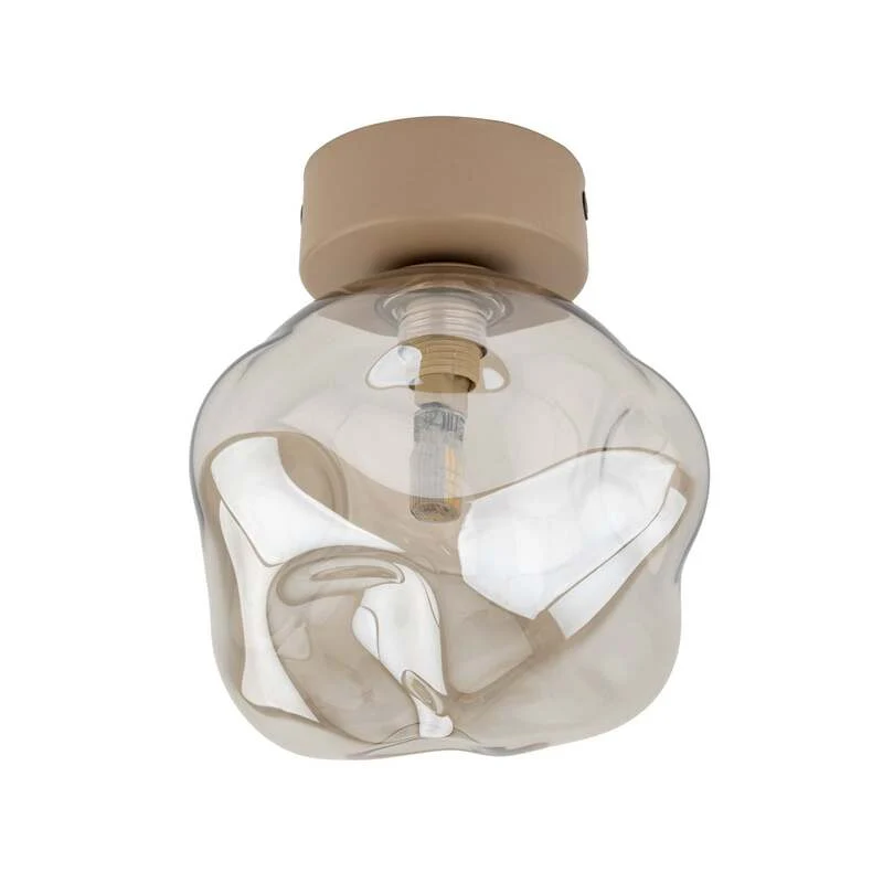 B-Ware TK-Lighting Deckenleuchte Lava LED Lampe dimmbar sand grau Ø15cm 17cm hoch