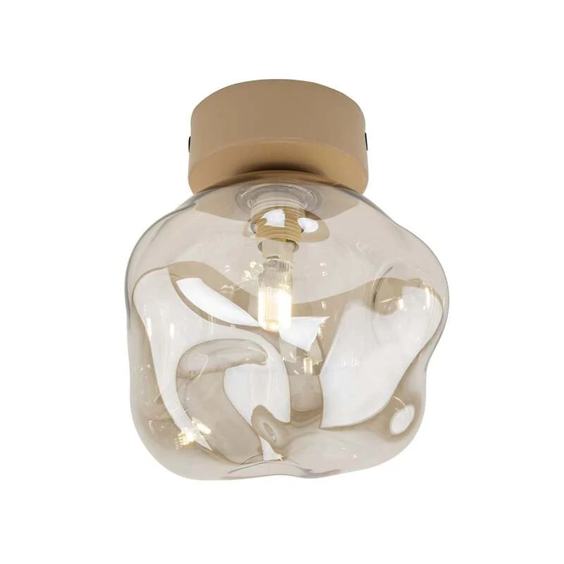 B-Ware TK-Lighting Deckenleuchte Lava LED Lampe dimmbar sand grau Ø15cm 17cm hoch