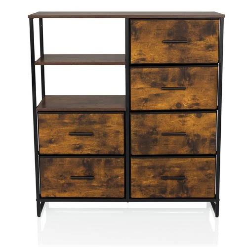 B-Ware hjh LIVING RAGALA - Kommode Sideboard Schubladenkommode Möbel Räuchereiche